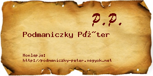 Podmaniczky Péter névjegykártya